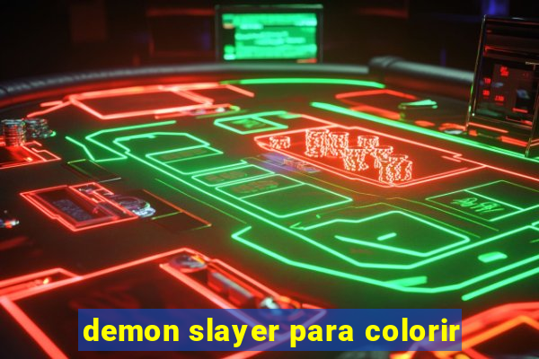 demon slayer para colorir